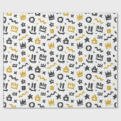 Papier Cadeau Graffiti Hip hop Black & Gold Rap Doodle Big One (Plat)