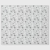 Papier Cadeau Graffiti mignon : Doodle Art Set. (Plat)
