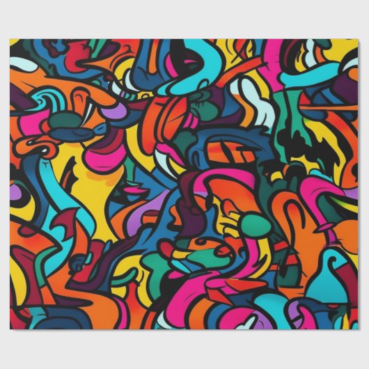 Papier Cadeau Graffiti moderne (Plat)