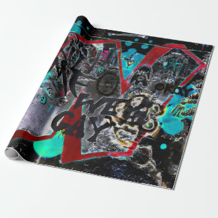 Papier Cadeau Graffiti Moderne Grunge Urban Street Art 