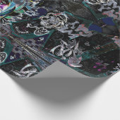 Papier Cadeau Graffiti Moderne Vintage noir blanc Motif (Coin)