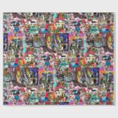 Papier Cadeau Graffiti mur collage (Plat)