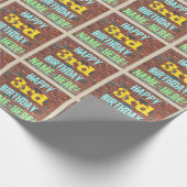 Papier Cadeau Graffiti murale en briques inspiré 3ème anniversai (Coin)