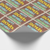 Papier Cadeau Graffiti muraux de briques inspiré 20e anniversair (Coin)