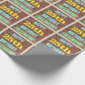 Papier Cadeau Graffiti muraux de briques inspiré 25e anniversair (Coin)