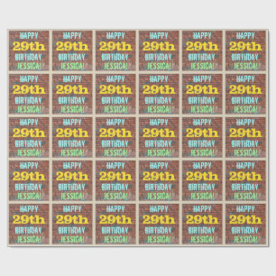 Papier Cadeau Graffiti muraux de briques inspiré 29e anniversair