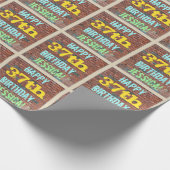 Papier Cadeau Graffiti muraux de briques inspiré 37ème anniversa (Coin)