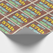 Papier Cadeau Graffiti muraux de briques inspiré 57ème anniversa (Coin)