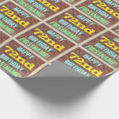 Papier Cadeau Graffiti muraux de briques inspiré 72e anniversair (Coin)