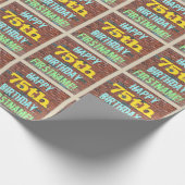 Papier Cadeau Graffiti muraux de briques inspiré 75e anniversair (Coin)