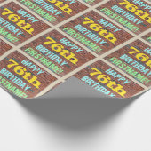 Papier Cadeau Graffiti muraux de briques inspiré 76e anniversair (Coin)