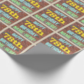 Papier Cadeau Graffiti muraux de briques inspiré 78e anniversair (Coin)