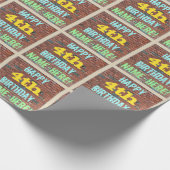 Papier Cadeau Graffiti muraux de briques inspirés 4ème anniversa (Coin)