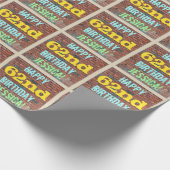 Papier Cadeau Graffiti muraux en briques inspiré 62e anniversair (Coin)