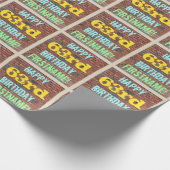 Papier Cadeau Graffiti muraux en briques inspiré 63ème anniversa (Coin)