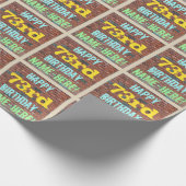 Papier Cadeau Graffiti muraux en briques inspiré 73ème anniversa (Coin)