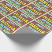 Papier Cadeau Graffiti muraux en briques inspiré 82e anniversair (Coin)