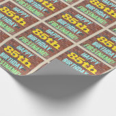 Papier Cadeau Graffiti muraux en briques inspiré 85e anniversair (Coin)