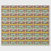 Papier Cadeau Graffiti muraux en briques inspiré 92e anniversair (Plat)