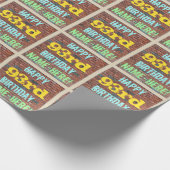 Papier Cadeau Graffiti muraux en briques inspiré 93ème anniversa (Coin)