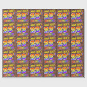 Papier Cadeau Graffiti Rainbow Look 23E ANNIVERSAIRE! & Nom pers (Plat)