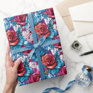 Papier Cadeau Graffiti Rose Streetwear Urbain