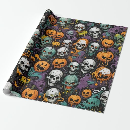 Papier Cadeau Graffiti Skuls (Déroulé)