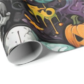 Papier Cadeau Graffiti Skuls (Coin rond)