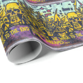 Papier Cadeau Graffiti urbain Art Abstrait (Coin rond)