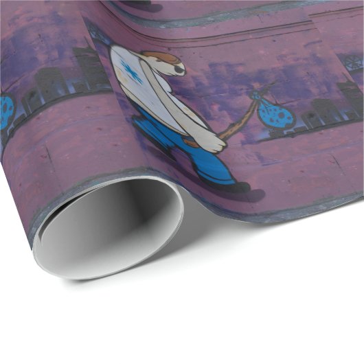 Papier Cadeau Graffiti Wanderer (Coin rond)