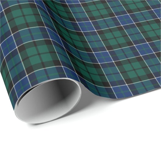 Papier Cadeau Graham de Montrose Clan Tartan (Coin rond)