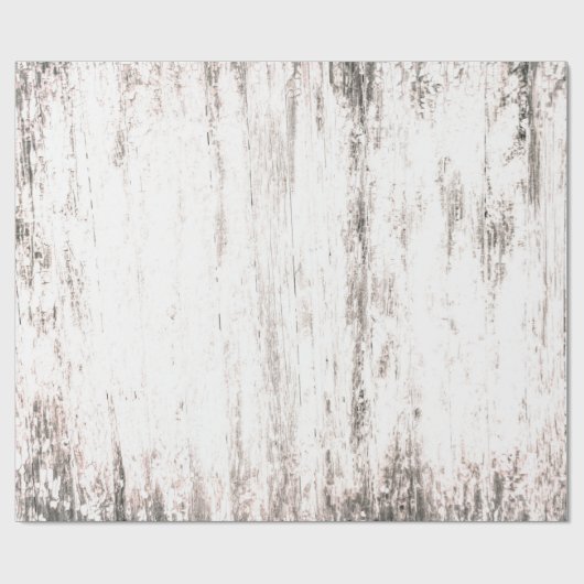 Papier Cadeau Grain de bois Blanc rustique Pays Texture Découpag (Plat)