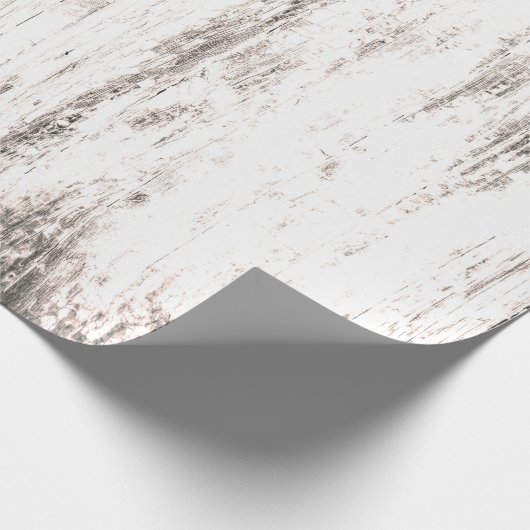 Papier Cadeau Grain de bois Blanc rustique Pays Texture Découpag (Coin)