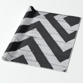 Papier Cadeau Grain de bois peint noir et blanc (Déroulé)