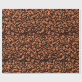 Papier Cadeau Grain de café moderne (Plat)