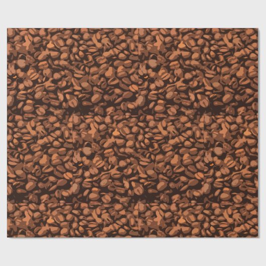 Papier Cadeau Grain de café moderne (Plat)
