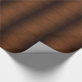 Papier Cadeau Grain en bois dur très foncé de plancher (Coin)