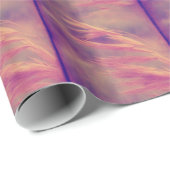 Papier Cadeau Graine d'herbe violet Art numérique de brume (Coin rond)