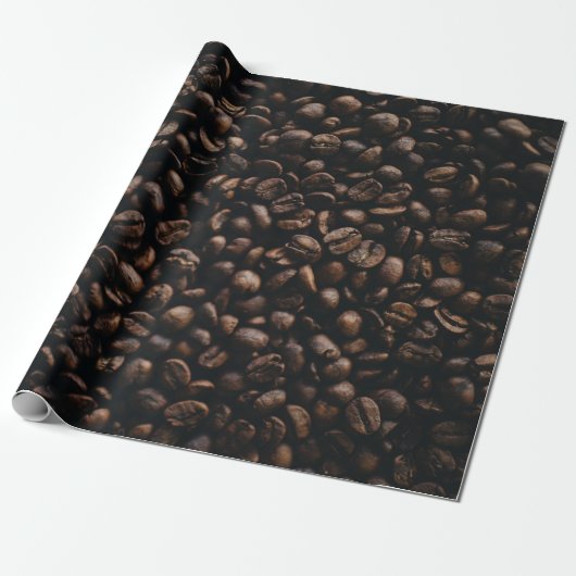 Papier Cadeau Graines de café Brown (Déroulé)