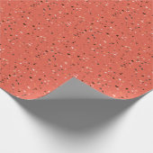 Papier Cadeau Grainy rouge terrazzo texture sans couture motif (Coin)