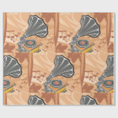 Papier Cadeau Gramophone (Plat)