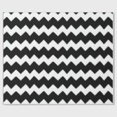 Papier Cadeau Grand Black & Blanc moderne Chevron Saint-Valentin (Plat)
