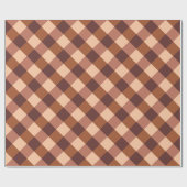 Papier Cadeau Grand Buffalo Check, cacao brun et rose boule (Plat)