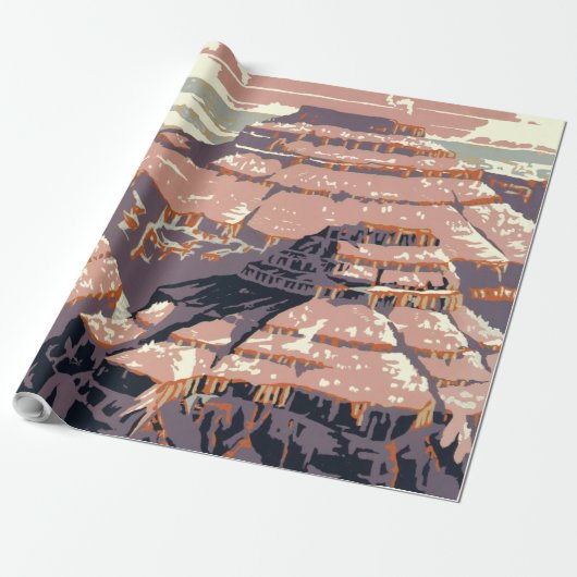 Papier Cadeau Grand Canyon Western Graphic Art American (Déroulé)