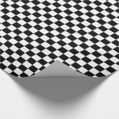 Papier Cadeau Grand Checkered - noir et blanc (Coin)