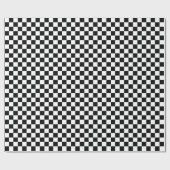 Papier Cadeau Grand Checkered - noir et blanc (Plat)