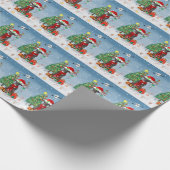 Papier Cadeau Grand chien Danois avec cadeaux de Noël (Coin)