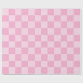 Papier Cadeau Grand Damier Rose Clair (Plat)