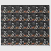 Papier Cadeau Grand Dane Citrouille Halloween flip d'effroi (Plat)