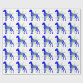 Papier Cadeau Grand Danois bleu (Plat)